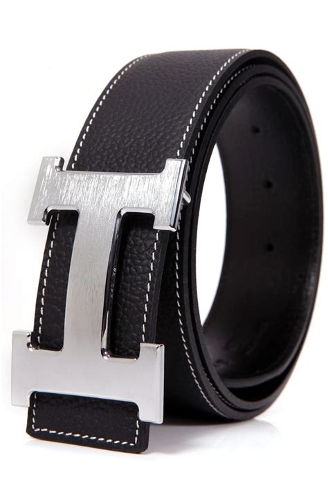 black hermes belts|black hermes belt white stitching.